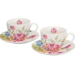 Zestaw 2 filiżanek ze spodkami June 270 ml * Duo Sale