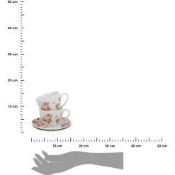Zestaw filiżanek ze spodkami SECESJA 2 sztuki 270 ml * Duo Sale