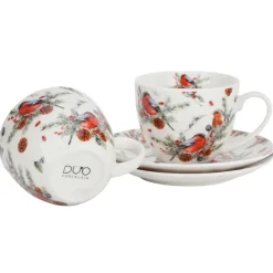 Zestaw filiżanek ze spodkami 2 sztuki CHRISTMAS BIRDS 1 250 ml * Duo Online