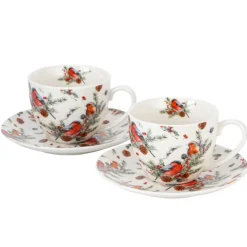 Zestaw filiżanek ze spodkami 2 sztuki CHRISTMAS BIRDS 1 250 ml * Duo Online