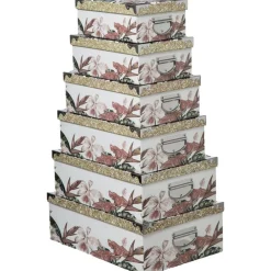 Zestaw 6 kartonowych pudełek Lady Jungle białe * 5five Simply Smart Discount