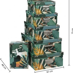 Zestaw 6 kartonowych pudełek Tropical * 5five Simply Smart Discount