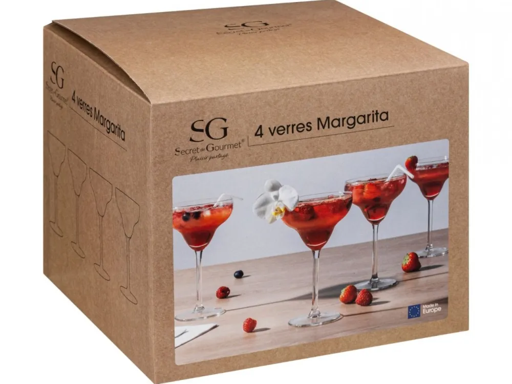 Zestaw 4 kieliszków do margarity 300 ml * Secret de Gourmet New