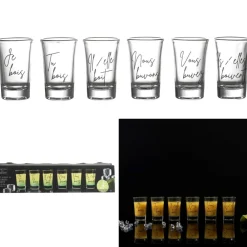 Zestaw 6 kieliszków z napisami Verres * HowHomely New