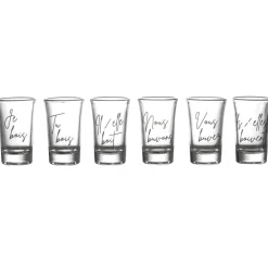 Zestaw 6 kieliszków z napisami Verres * HowHomely New