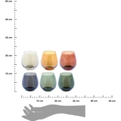 Zestaw 6 kolorowych szklanek 450 ml Lucia * Secret de Gourmet Discount