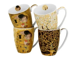 Zestaw 4 kubków Gustav Klimt 350 ml Opakowanie prezentowe * Duo Best