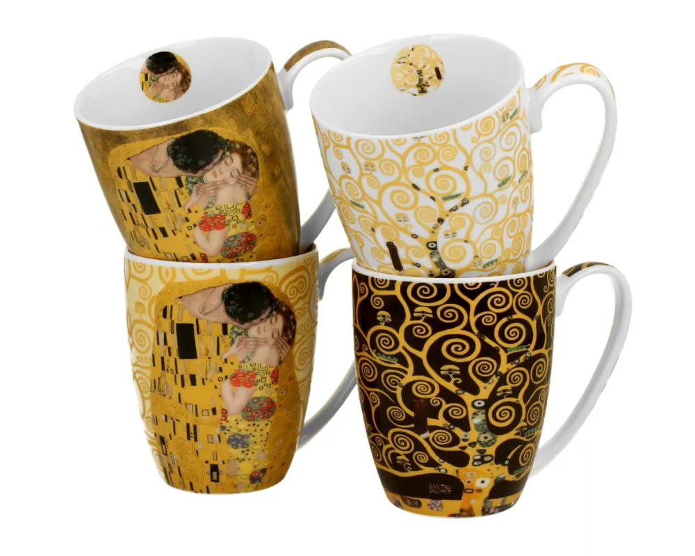 Zestaw 4 kubków Gustav Klimt 350 ml Opakowanie prezentowe * Duo Best