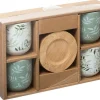 Zestaw 4 kubków na kawę 100 ml Floral Green * Secret de Gourmet Hot