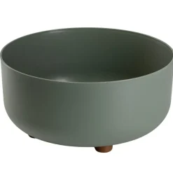 Zestaw mis na kwiaty TERRA na nóżkach recykling szarozielone 2 szt * HowHomely Sale
