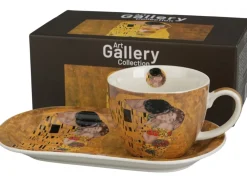Zestaw śniadaniowy filiżanka ze spodkiem G. Klimt The Kiss * Duo Online