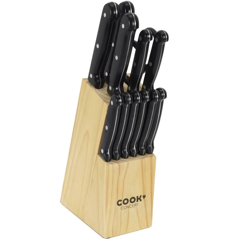Zestaw noży Cook Concept z blokiem * HowHomely New