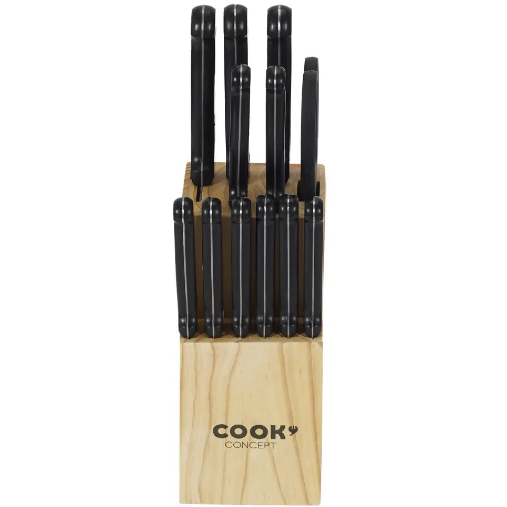 Zestaw noży Cook Concept z blokiem * HowHomely New