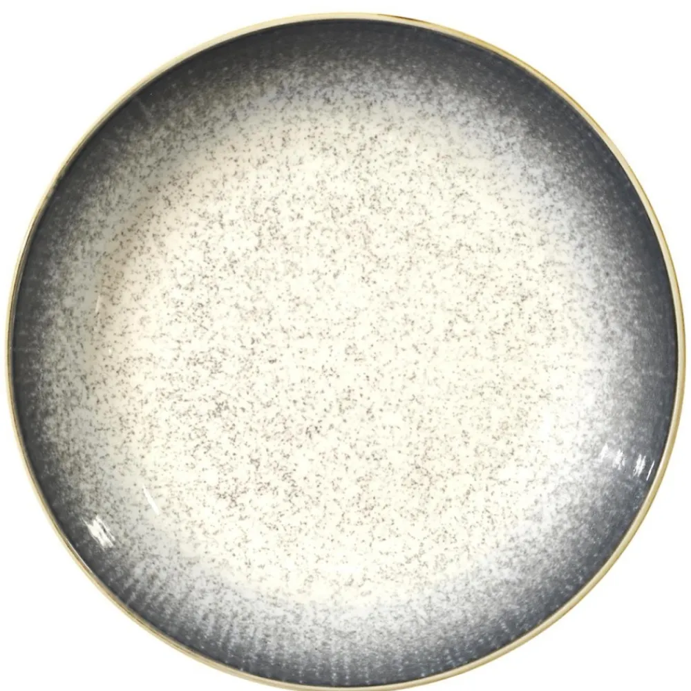 Zestaw obiadowy ceramiczny 12 el. AURA szary * Online