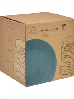 Zestaw obiadowy dla 6 osób Colorama niebieski * Secret de Gourmet Clearance