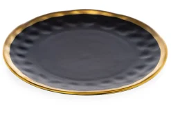 Zestaw ośmiu talerzy LISSA BLACK GOLD * HowHomely Discount