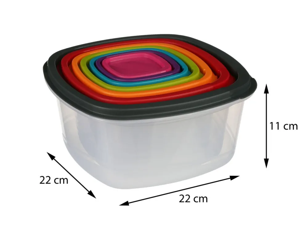 Zestaw 7 pojemników na żywność Colors * 5five Simply Smart Best