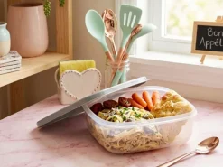 Zestaw 4 pojemników na żywność Fresh&Go beżowe * CURVER Clearance