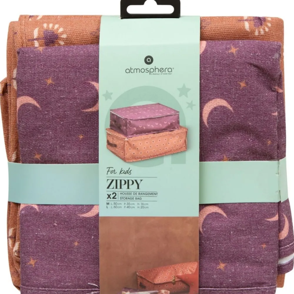 Zestaw 2 pokrowców do przechowywania Zippy * Atmosphera Discount
