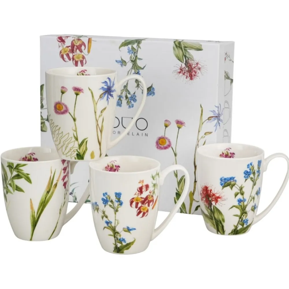 Zestaw 4 porcelanowych kubków Barwy Natury 360 ml * Duo Clearance