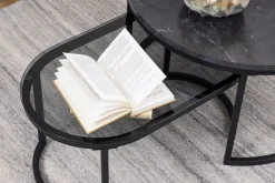 Zestaw stolików kawowych Spiro czarne * Actona Hot
