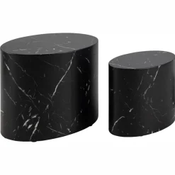 Zestaw 2 stolików Mice imitacja czarnego marmuru * Actona Discount