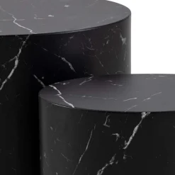 Zestaw 2 stolików Mice imitacja czarnego marmuru * Actona Discount