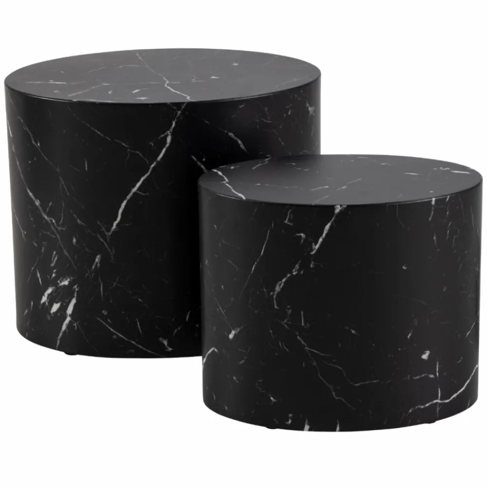 Zestaw 2 stolików Mice imitacja czarnego marmuru * Actona Discount