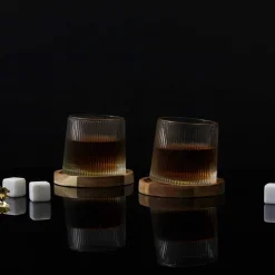 Zestaw 2 szklanek do whisky DUO akacja * HowHomely Sale