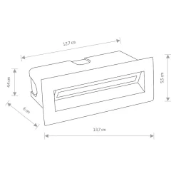 Zewnętrzna Oprawa Podtynkowa BAY Czarny 5W LED 3000K IP65