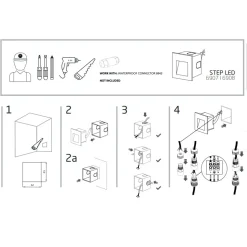 Zewnętrzna Oprawa Podtynkowa STEP Czarny 3W LED 3000K IP44