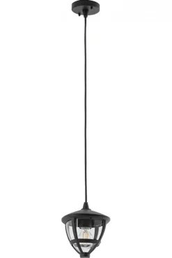 Zewnętrzna Lampa Wisząca AMELIA Czarny Szklany Klosz 1xE27 17,5cm IP44 * Nowodvorski