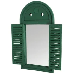 Zielone lustro z okiennicami 75 cm