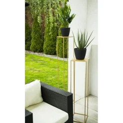 Złoty nowoczesny kwietnik stojący 100 cm LOFT