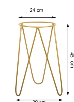 Złoty nowoczesny kwietnik Loft 45 cm * HowHomely Outlet