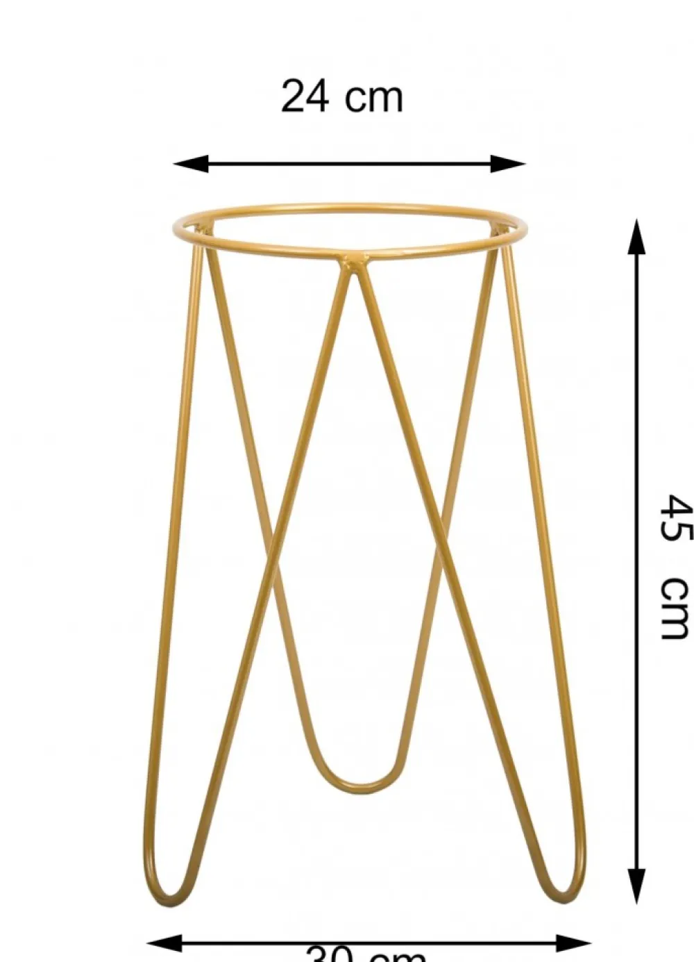 Złoty nowoczesny kwietnik Loft 45 cm * HowHomely Outlet