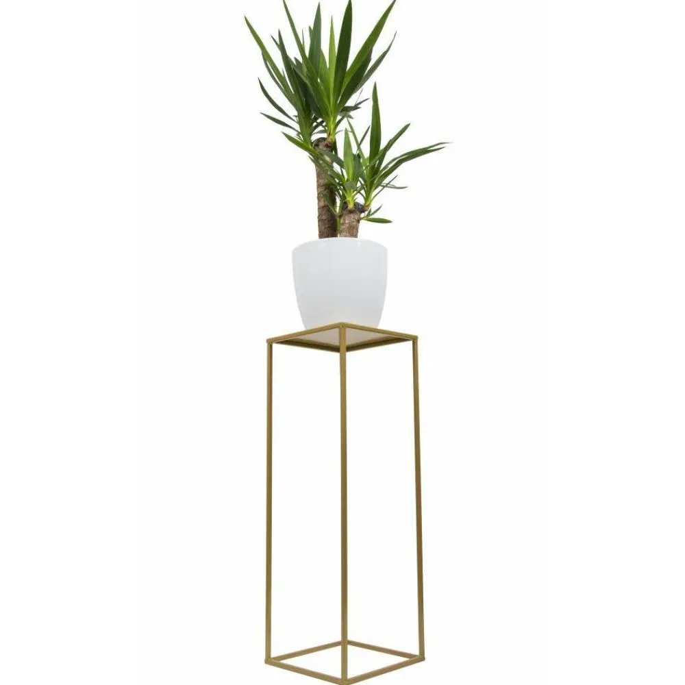 Złoty nowoczesny kwietnik stojący 70 cm LOFT * HowHomely Clearance