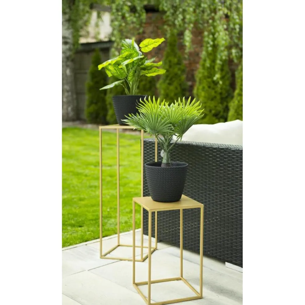 Złoty nowoczesny kwietnik stojący 70 cm LOFT * HowHomely Clearance