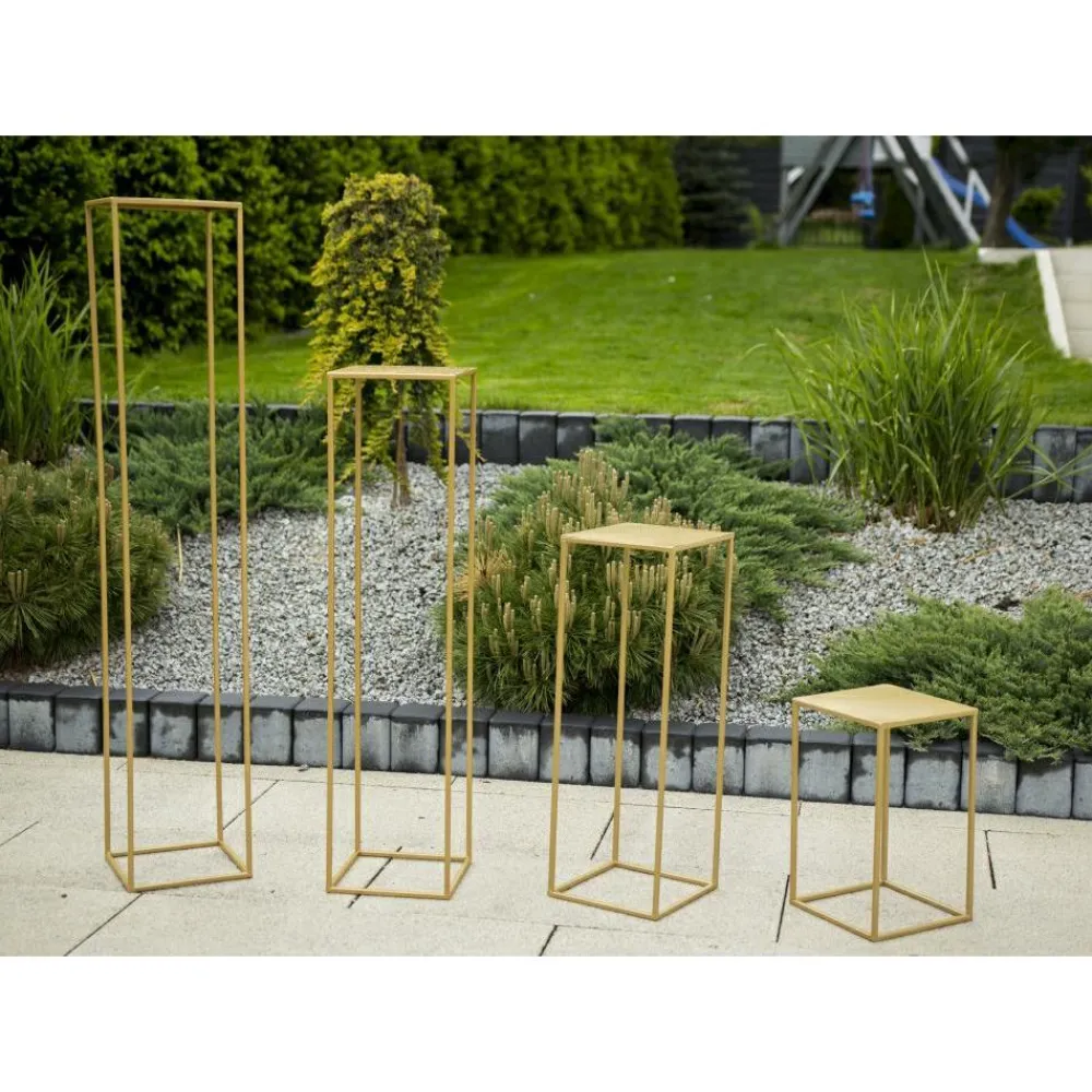 Złoty nowoczesny kwietnik stojący 70 cm LOFT * HowHomely Clearance