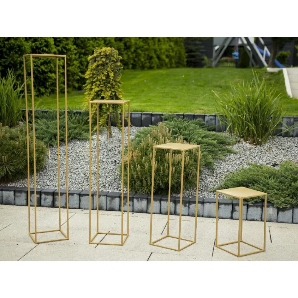Złoty nowoczesny kwietnik stojący 130 cm LOFT * HowHomely Discount